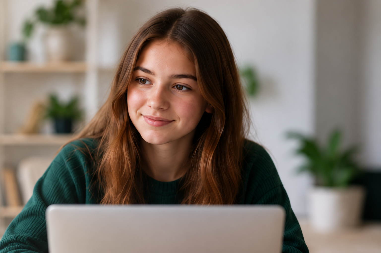 Ivy High student learning online